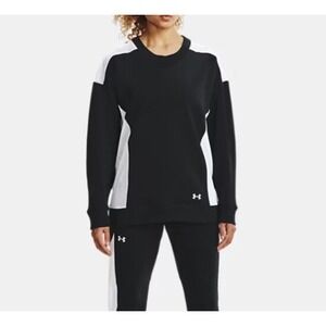 Under Armour Sweatshirt Pullover Oversized Mesh Details Crew Fleece Sports‎ Sz M